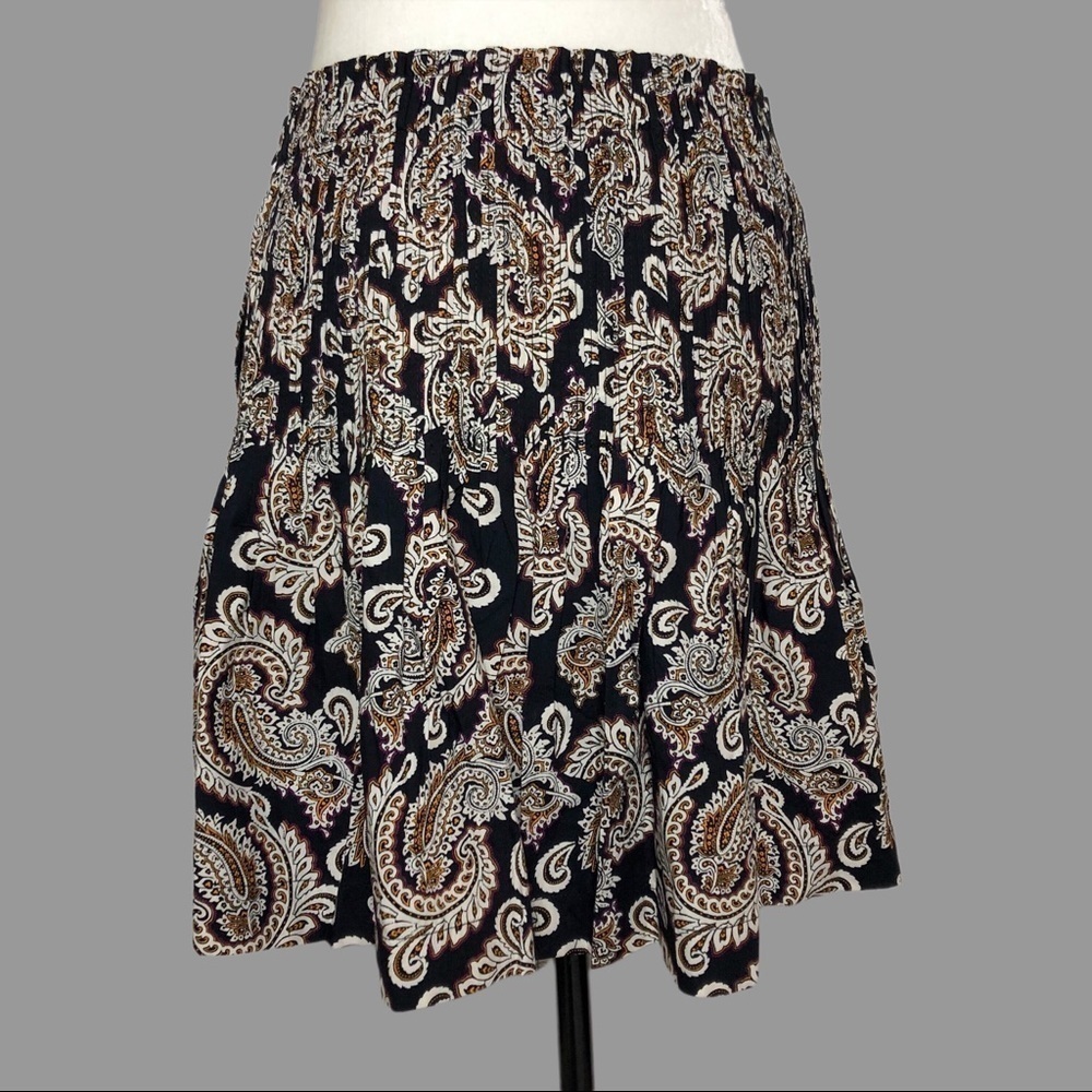💙 XSP 💙 NWT Anthro Skirt Paisley Pintucked Mini​